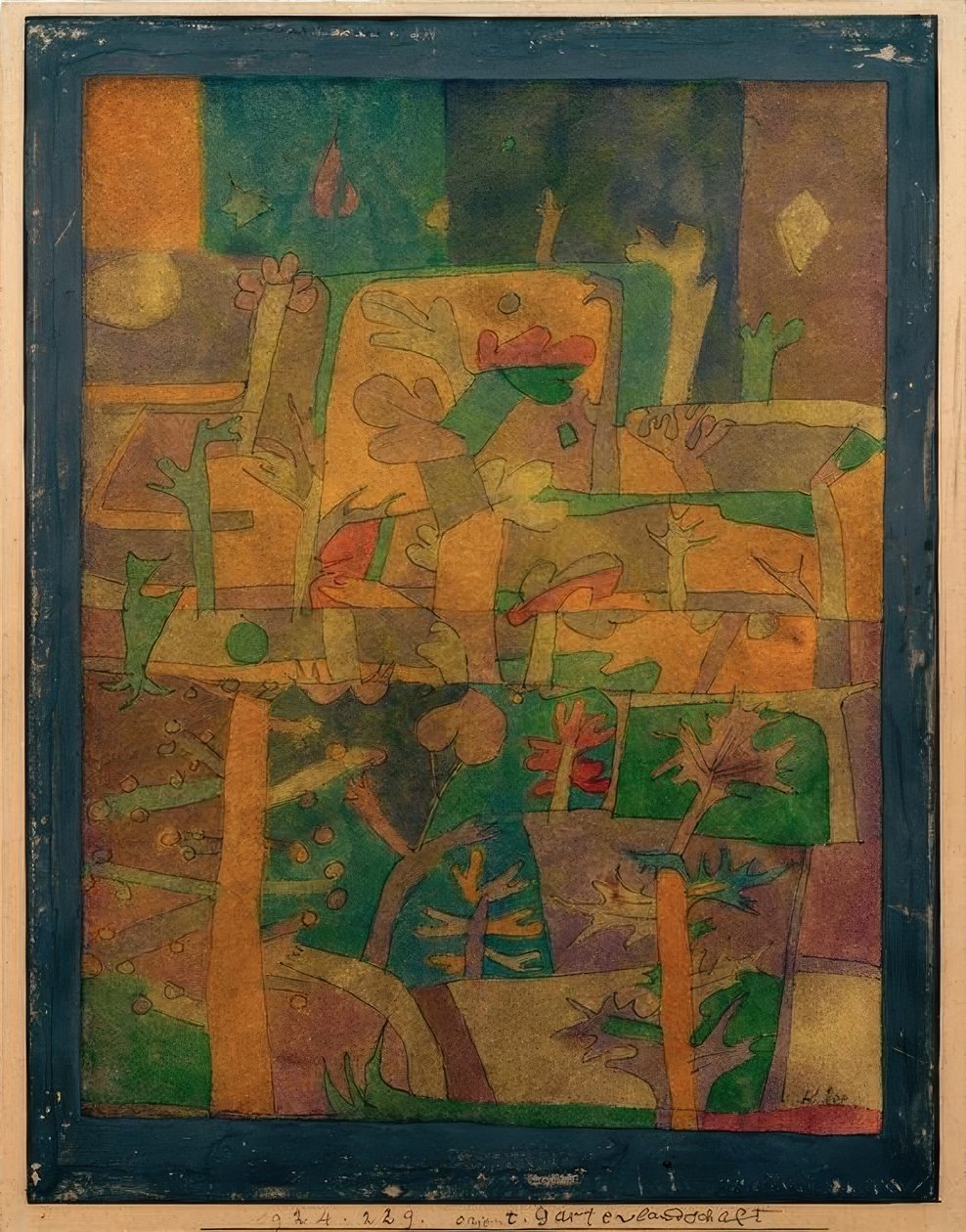 Oosterse tuinlandschap door Paul Klee