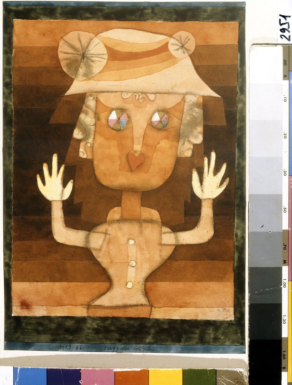 Poupee. Schilderij van Paul Klee (1879-1940) door Paul Klee