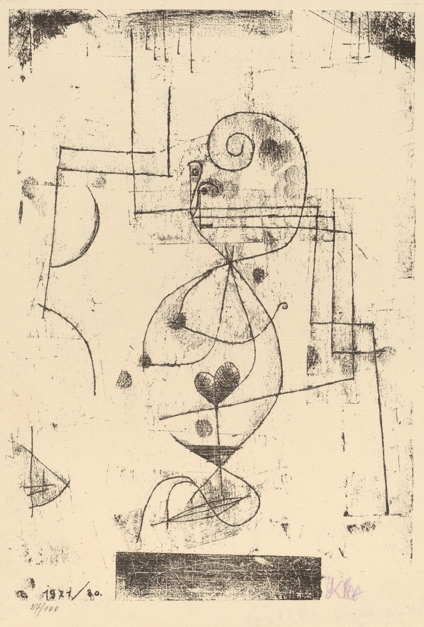 Hartenkoningin, 1921 door Paul Klee