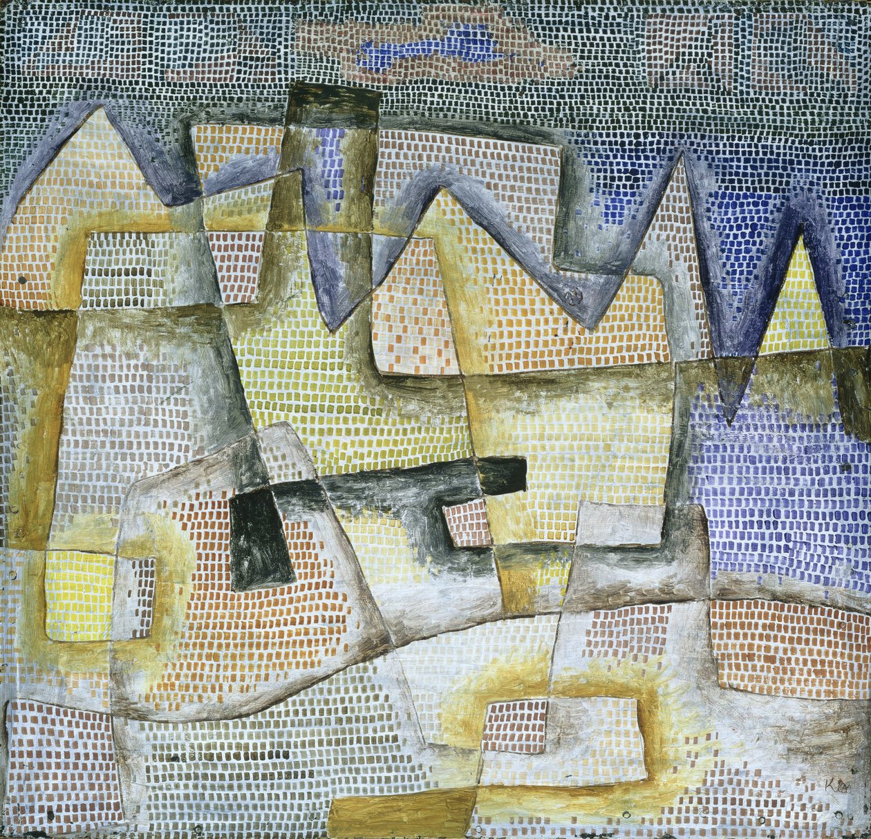 Rotsachtige kust door Paul Klee