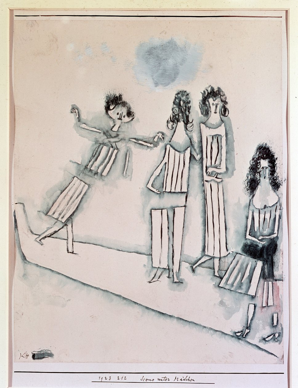 Scène met meisjes door Paul Klee