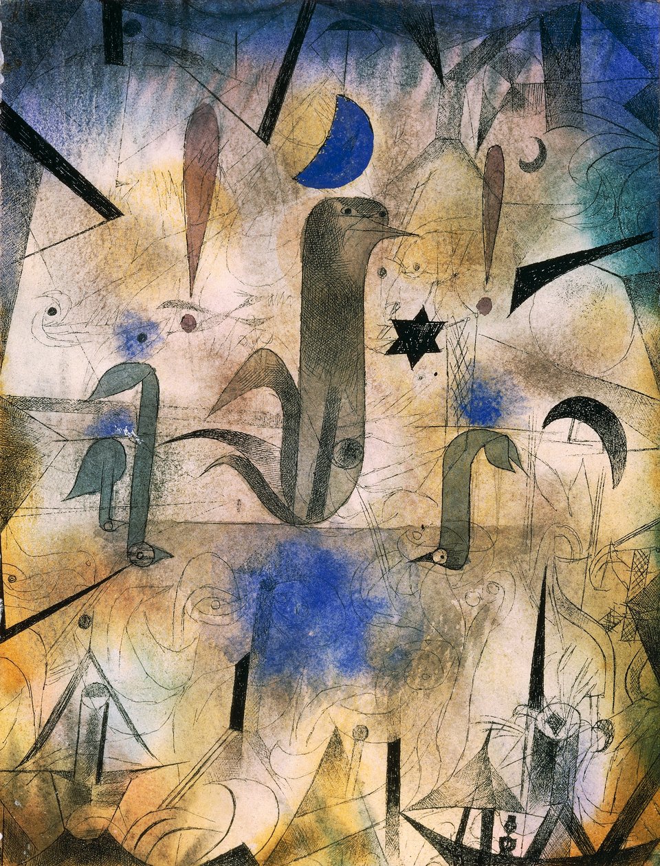 Sirenen van schepen door Paul Klee