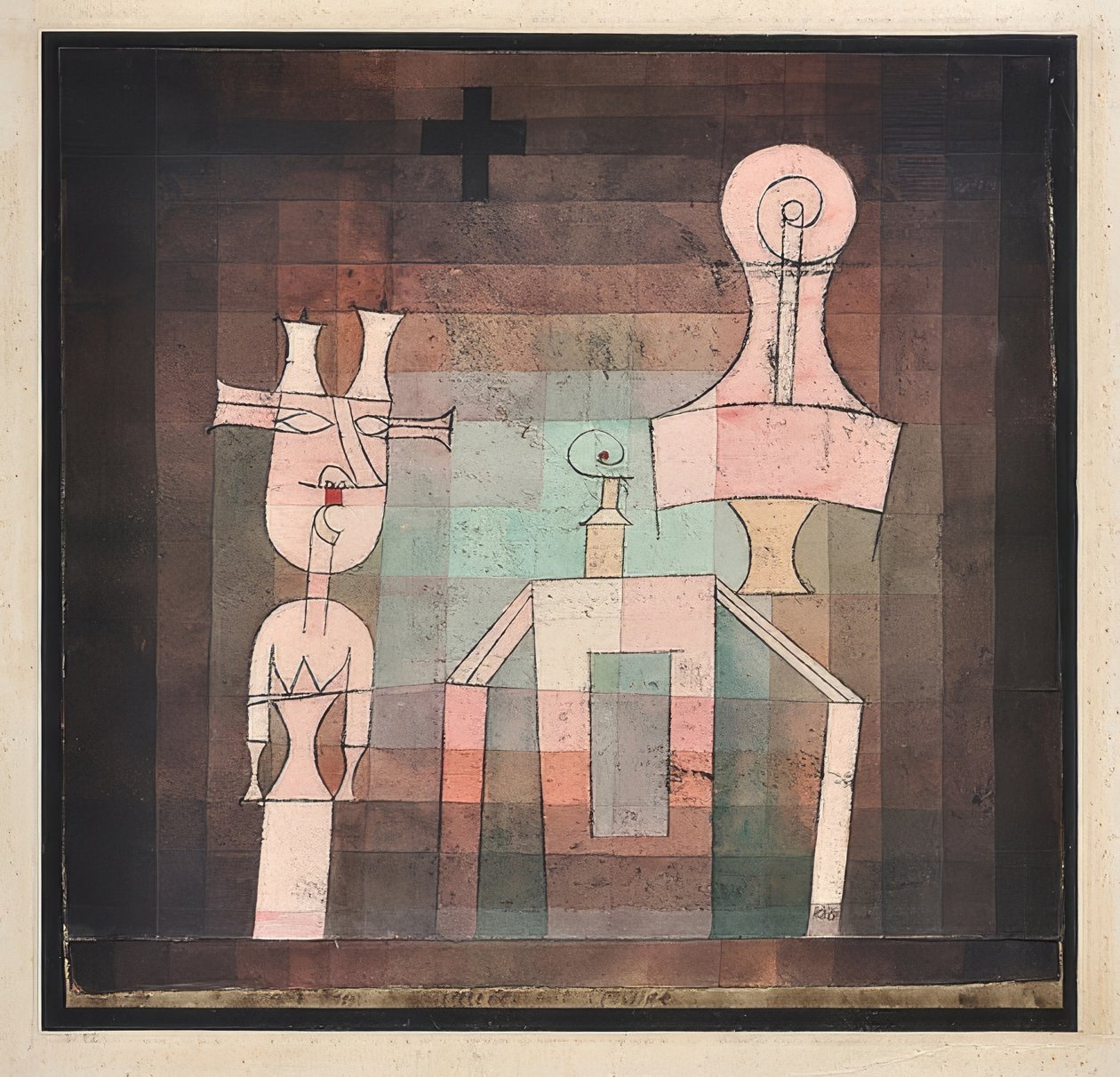 Stilleven met beeldjes door Paul Klee