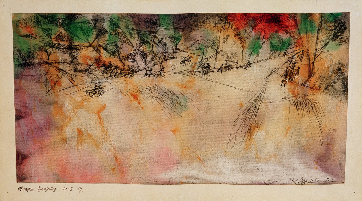Straat splitsing door Paul Klee