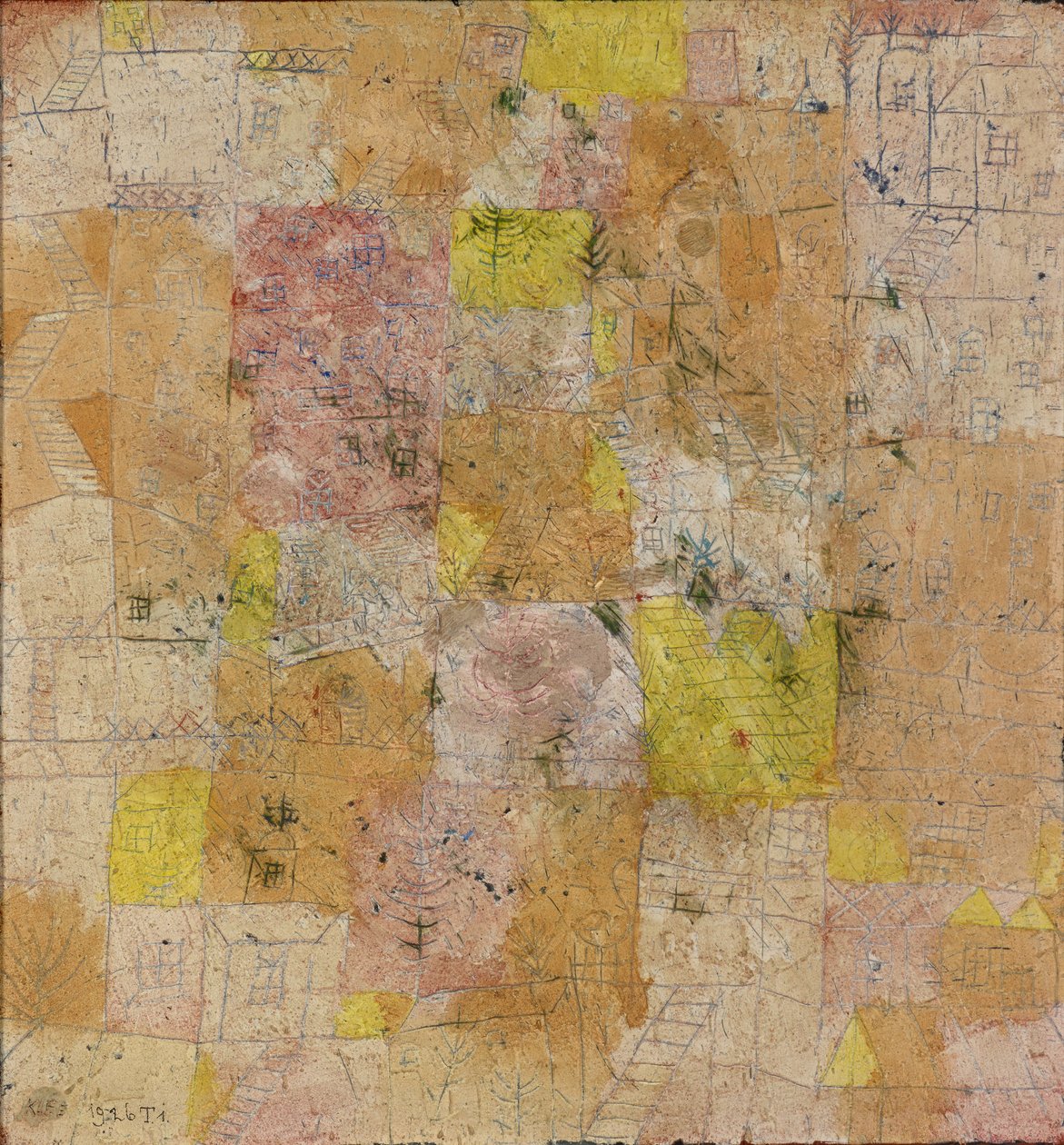 Suburbane Idylle door Paul Klee