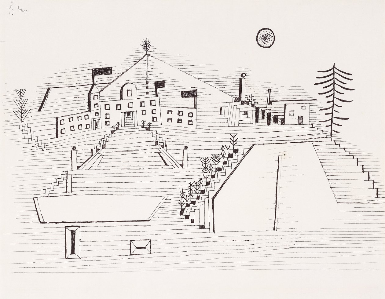 Zomerpaleis bij Beride door Paul Klee