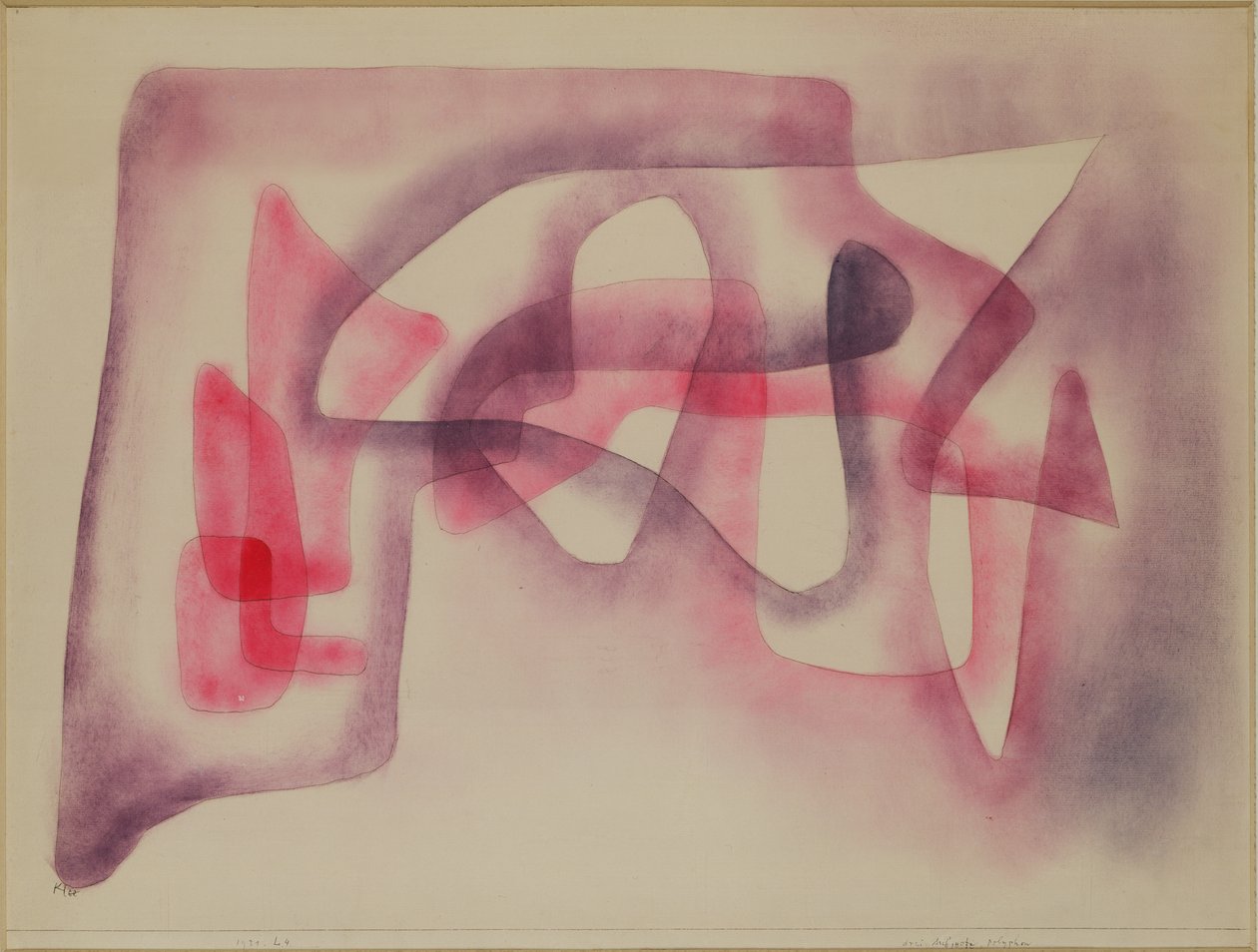 Drie onderwerpen, polyfoon door Paul Klee