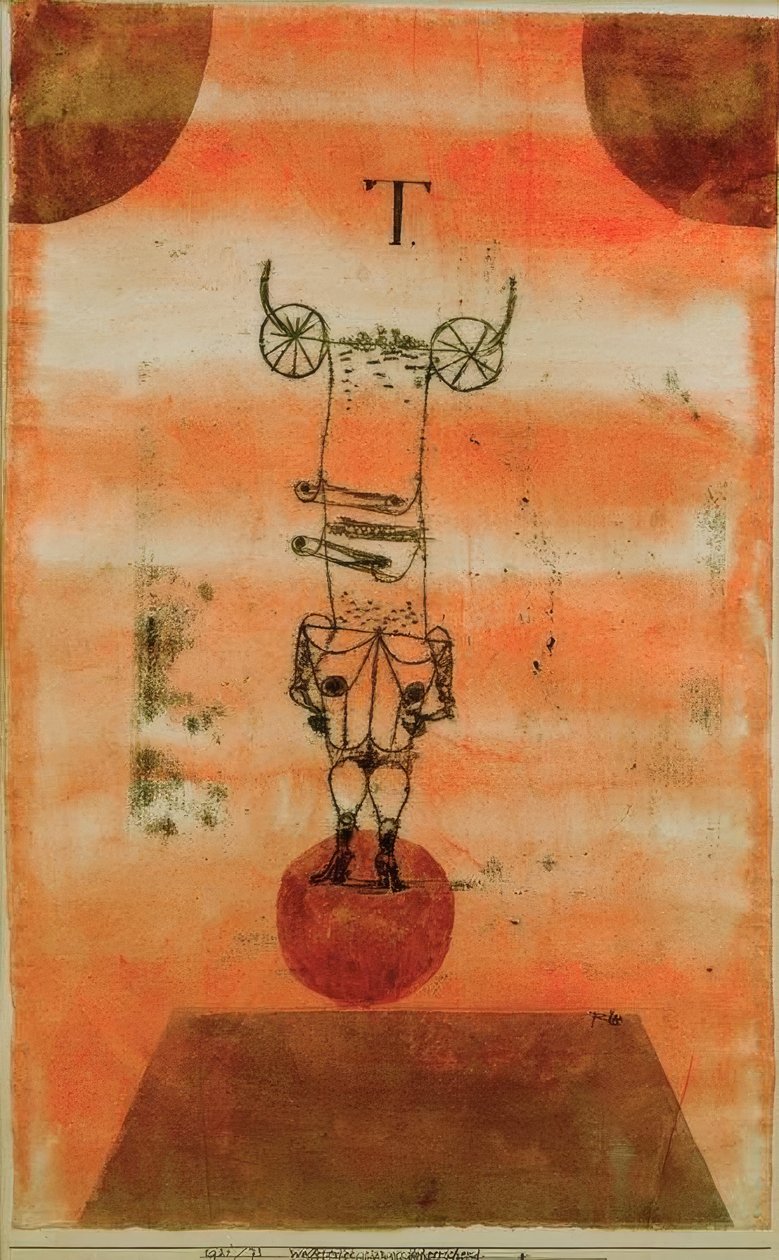 Vrouwelijke duivel, de wereld heersend door Paul Klee