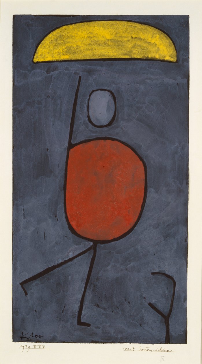 Met een paraplu, 1939 door Paul Klee