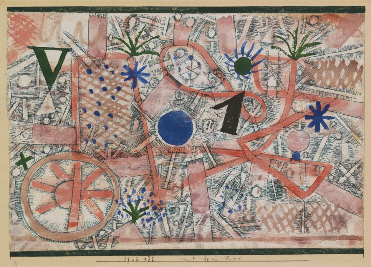 Met het wiel door Paul Klee