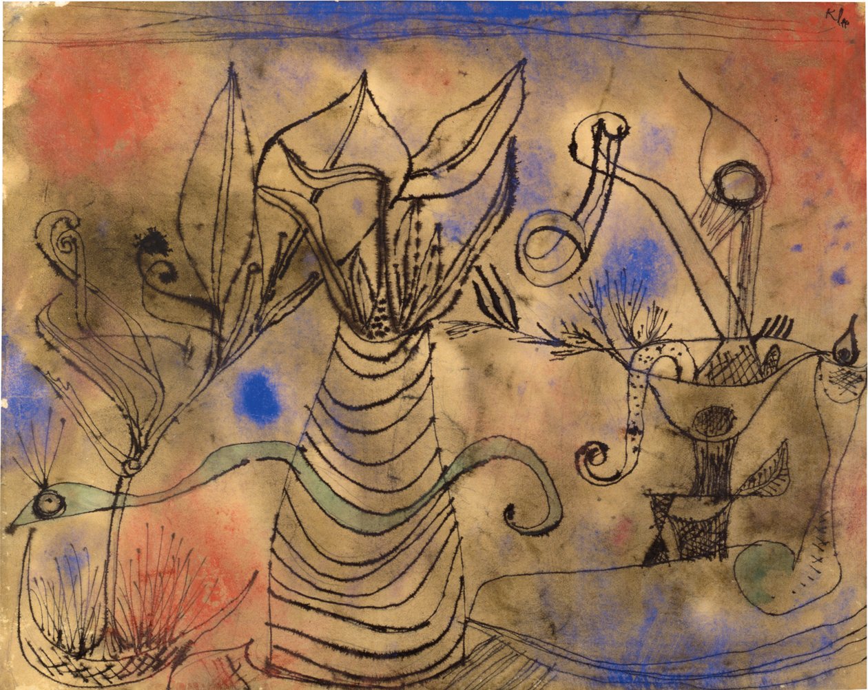Met de slang, 1924 door Paul Klee