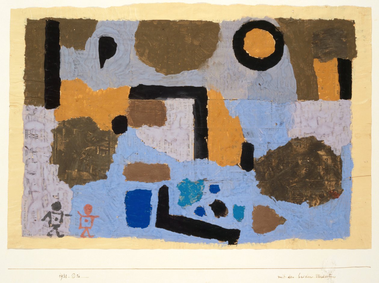 Met de twee verloren zielen, 1938 door Paul Klee