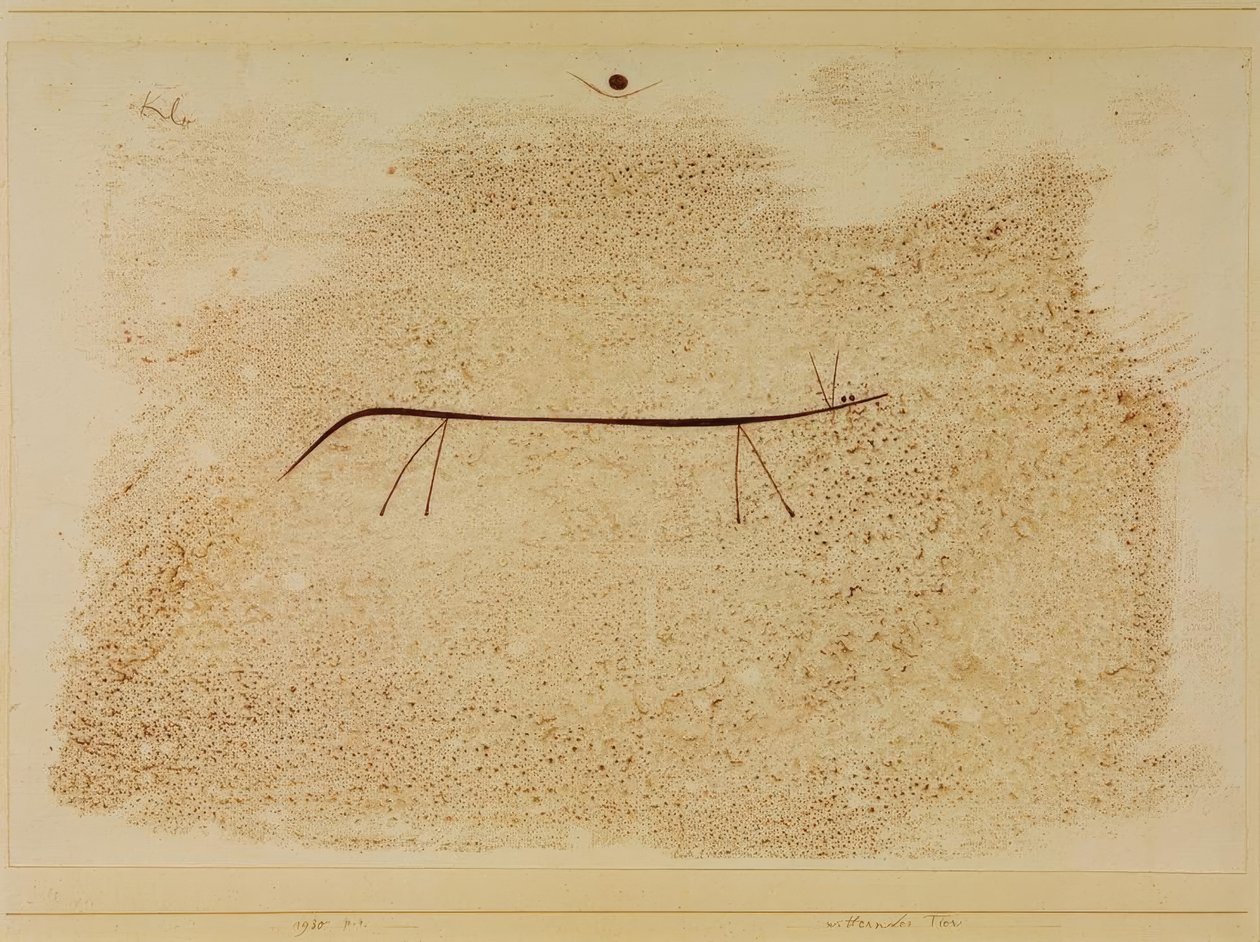 Ruikend dier door Paul Klee