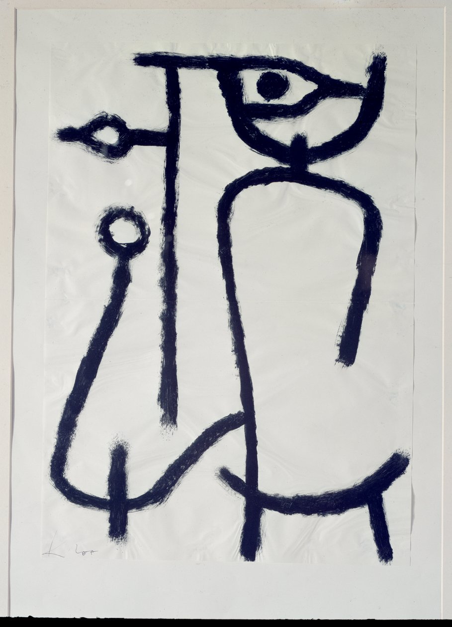 Vrouw aan de zijkant door Paul Klee