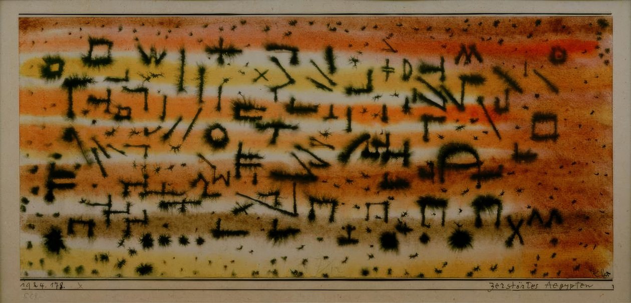 Vernietigd Egypte door Paul Klee