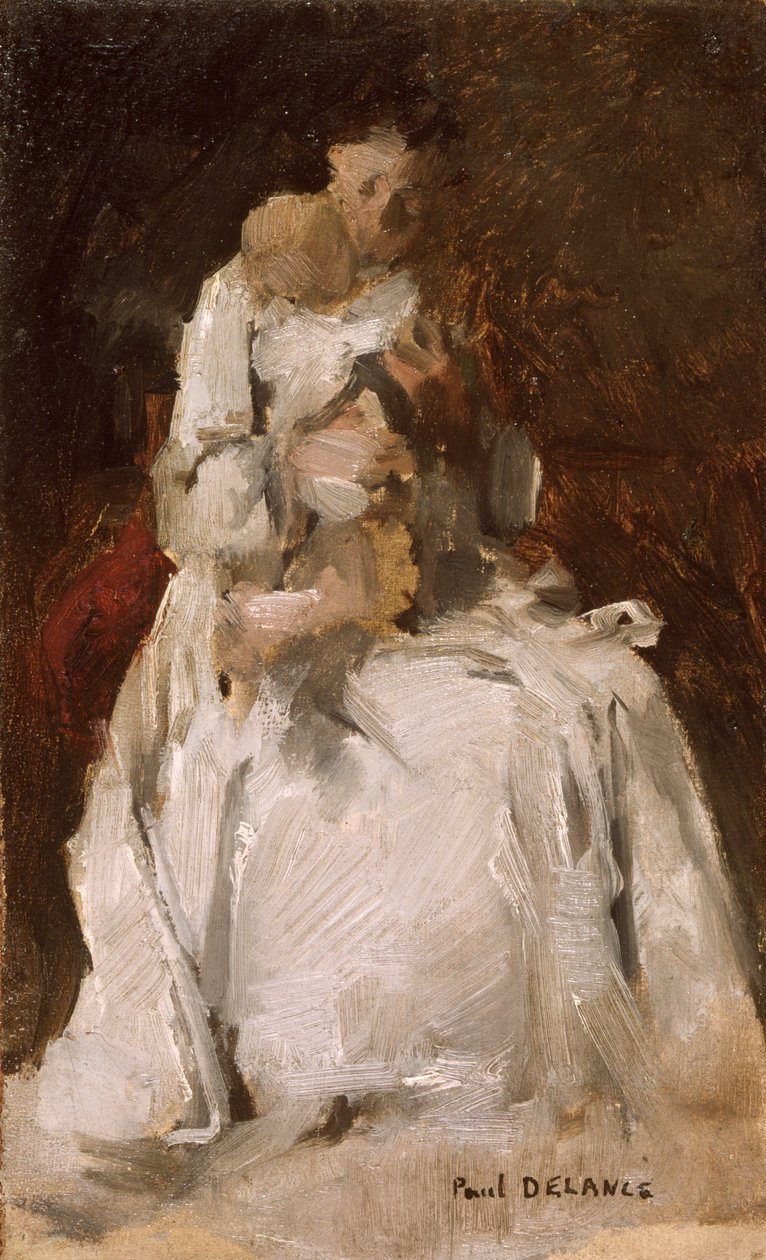 Moeder en kind, 1880-1900 door Paul Louis Delance