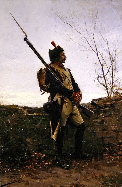 De wachtpost door Paul Louis Narcisse Grolleron
