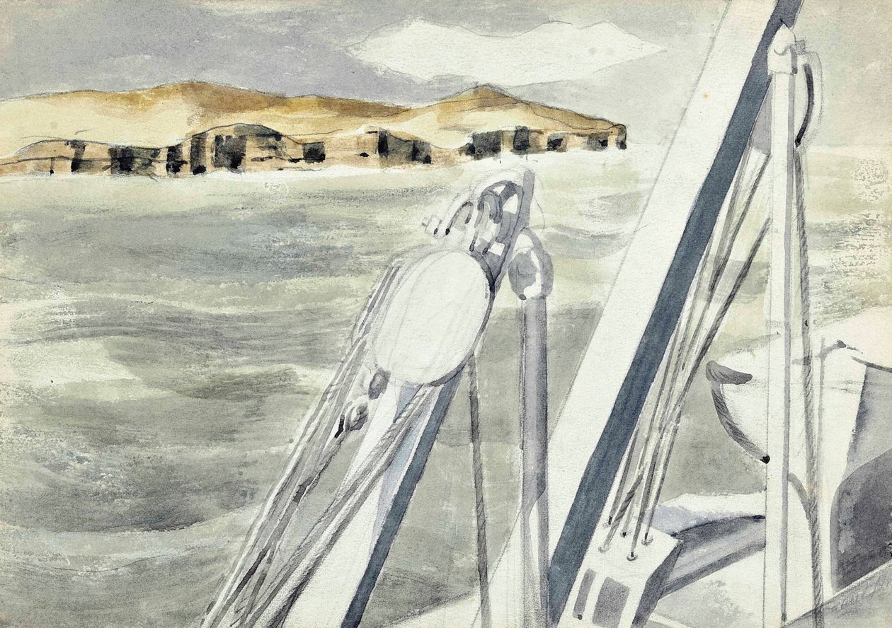 Kust bij Gibraltar door Paul Nash