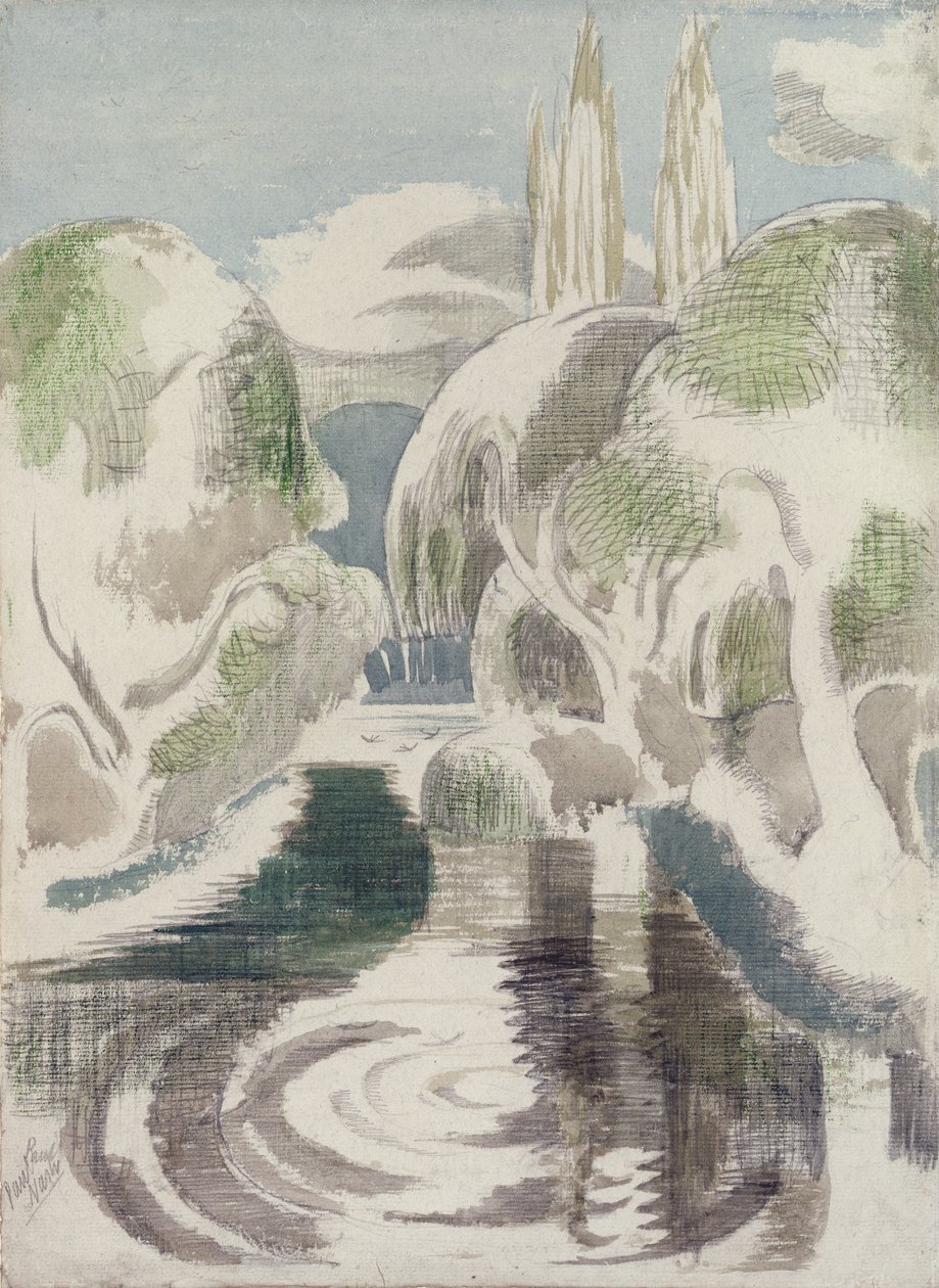 Het zwembad door Paul Nash