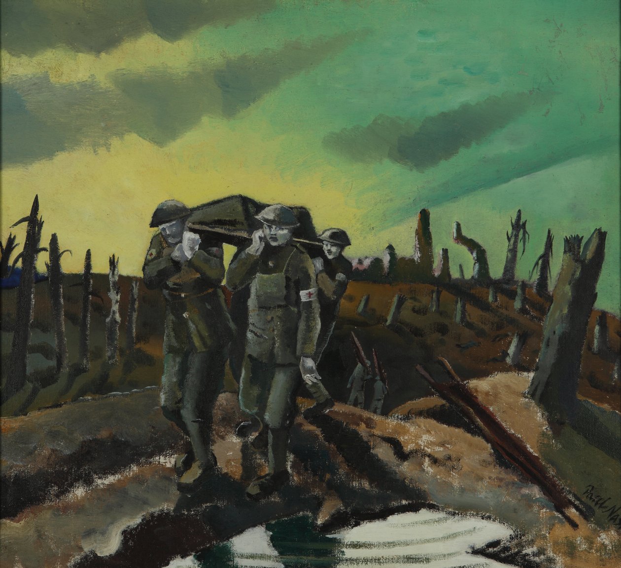 Gewond, Passchendaele door Paul Nash