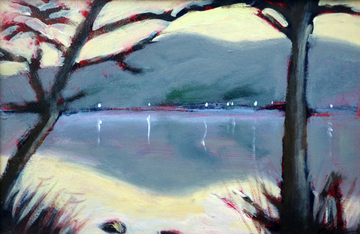 Nocturne Meer door Paul Powis