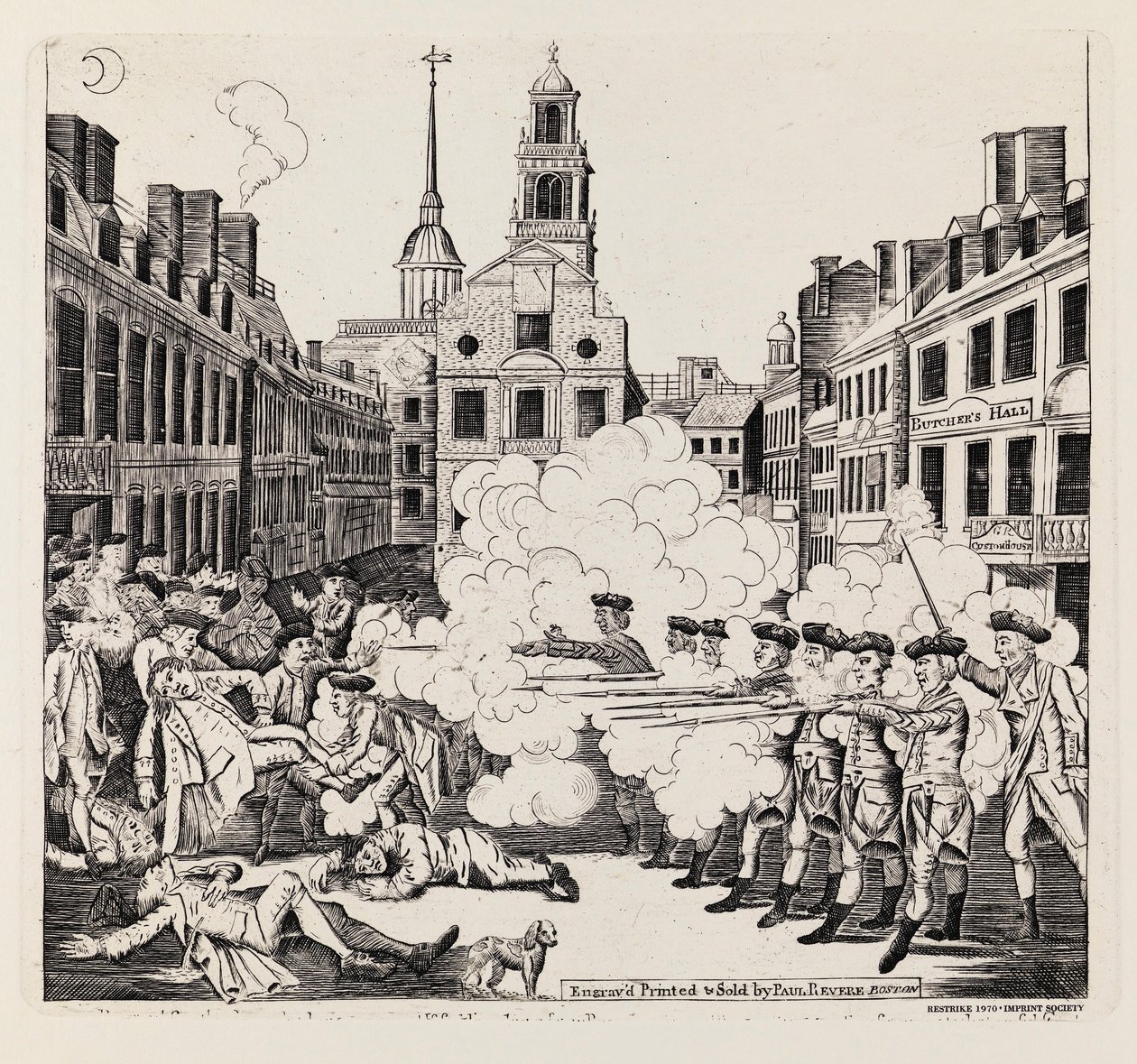 Het bloedbad door Paul Revere