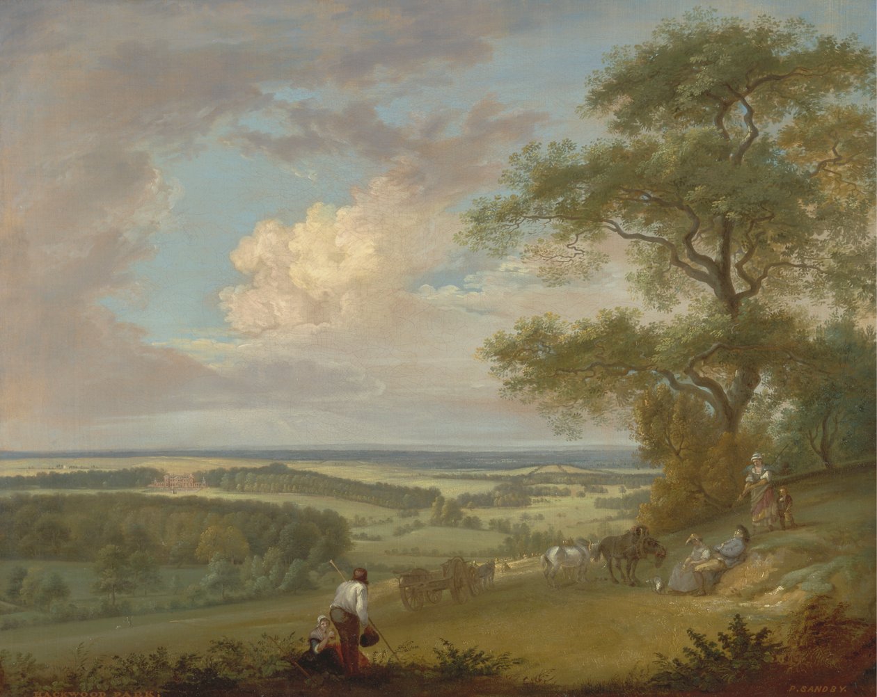 Hackwood Park, Hampshire door Paul Sandby