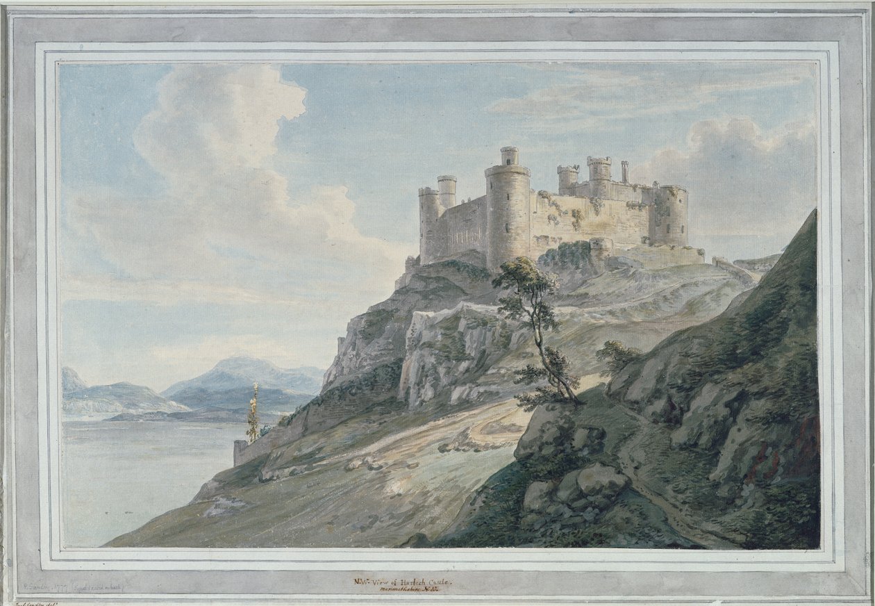 Kasteel Harlech door Paul Sandby