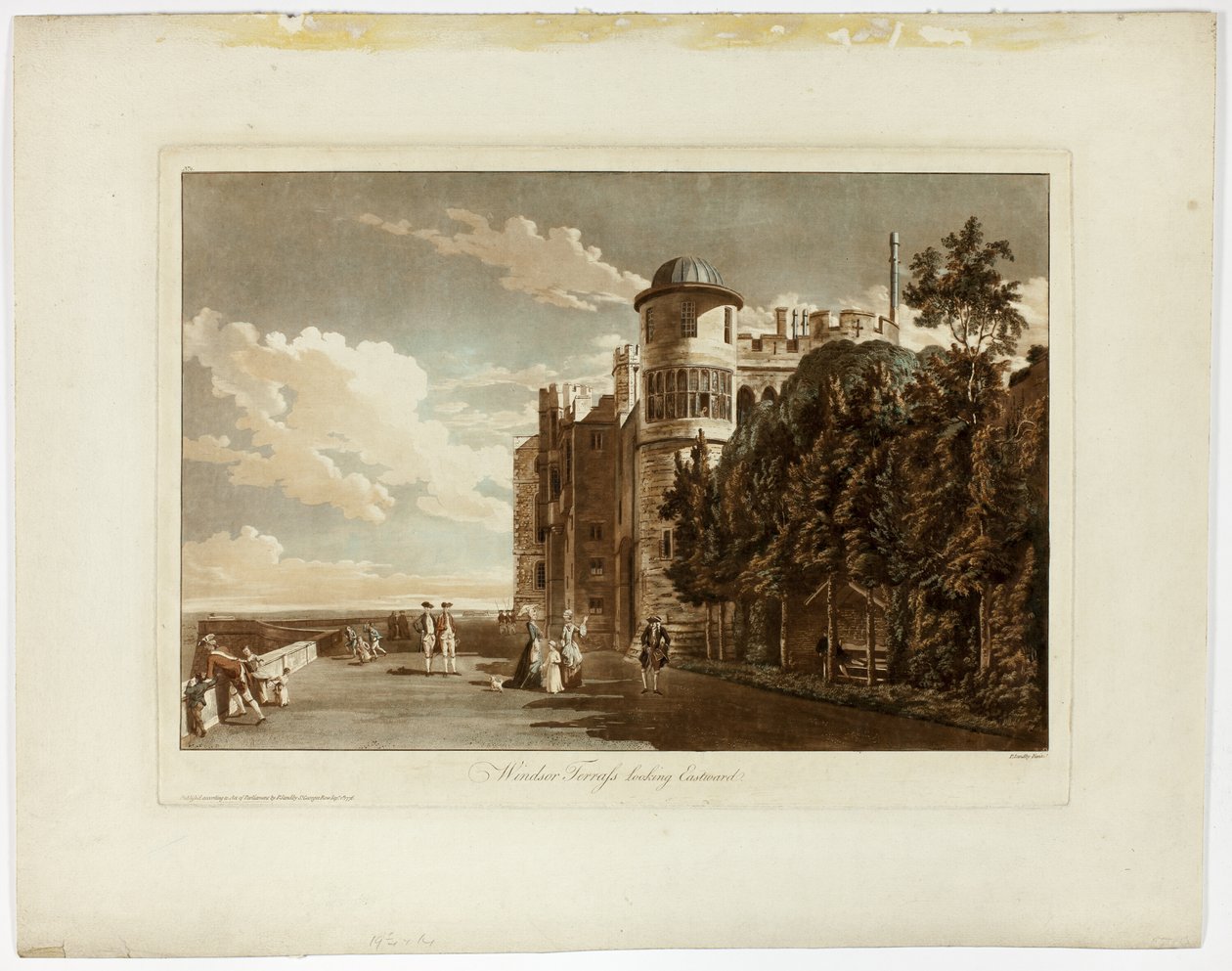 Windsor Terrace Kijkend naar het Oosten door Paul Sandby