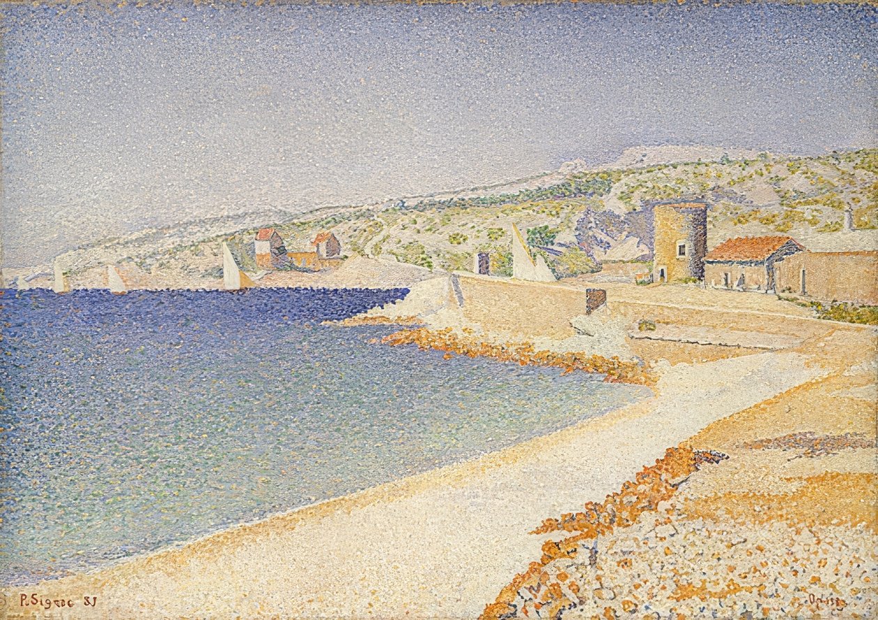 De pier in Cassis, Opus 198 door Paul Signac