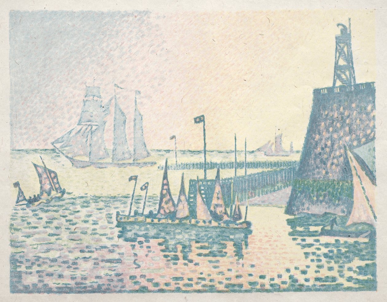 Avond, De Steiger in Vlissingen door Paul Signac