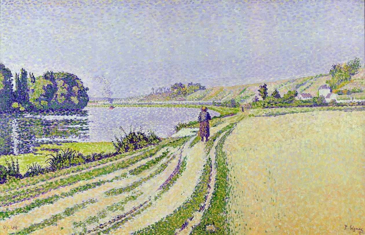 Herblay, de rivier door Paul Signac