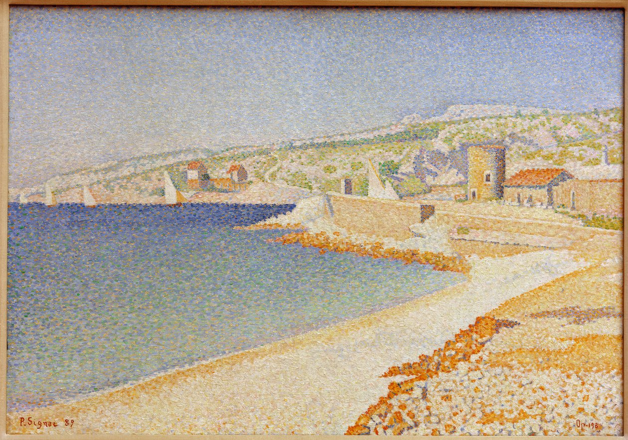 De pier van Cassis (Opus 198) door Paul Signac