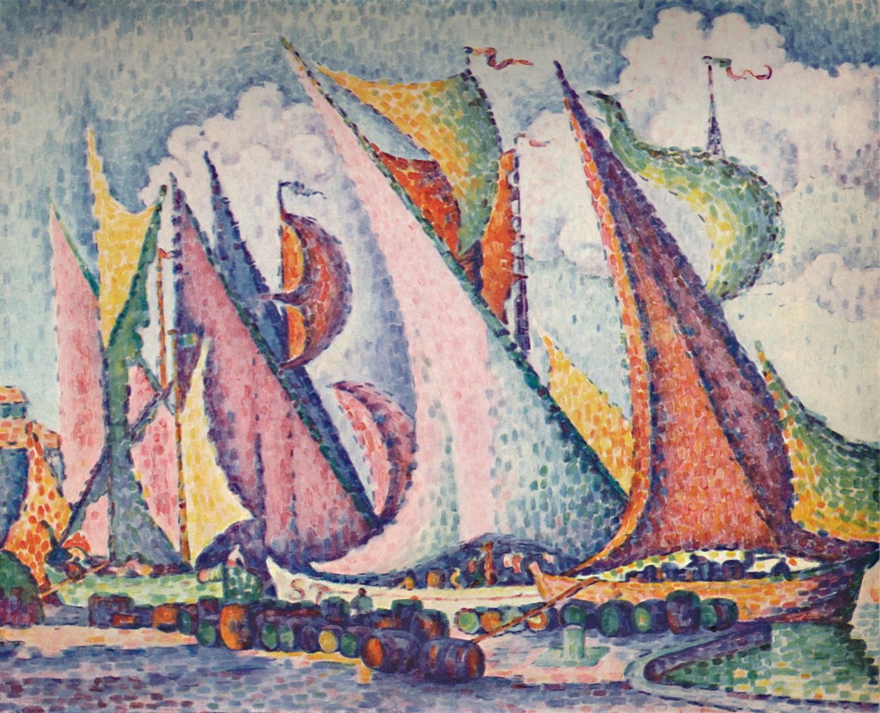 Middellandse Zee zeilboten, 1923 door Paul Signac
