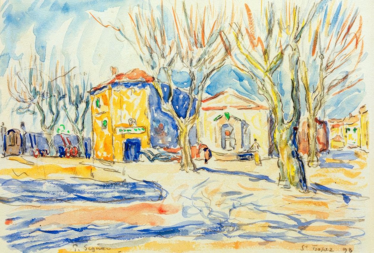 Landschap van Saint-Tropez door Paul Signac