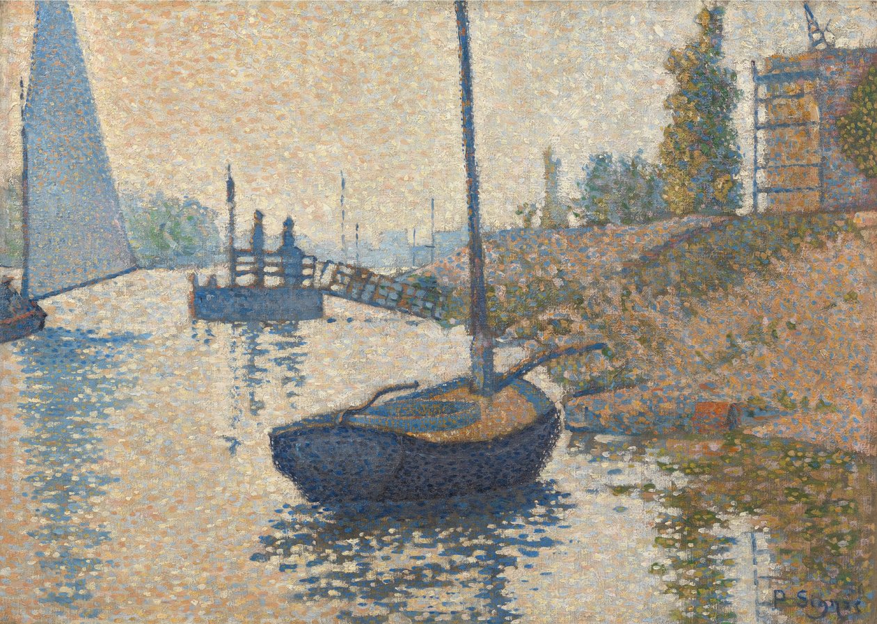 Ponton de la Félicité in Asnières door Paul Signac