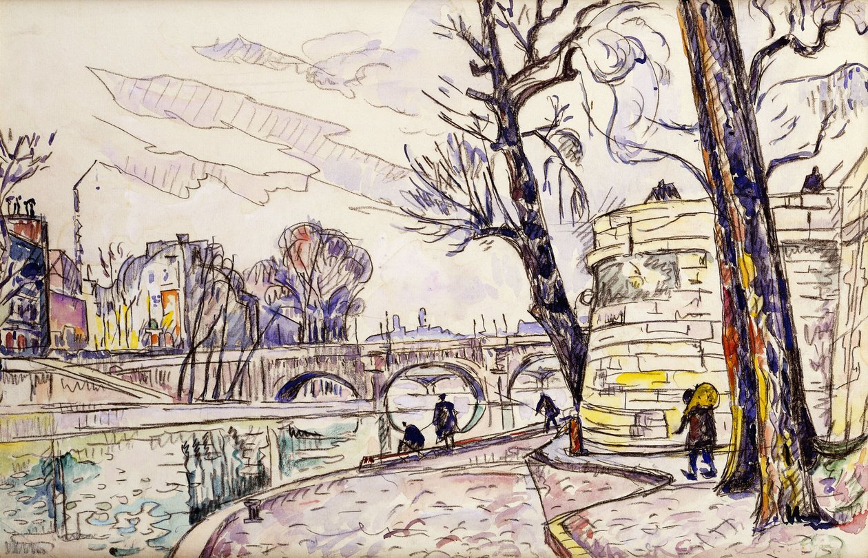 Quai de Seine door Paul Signac
