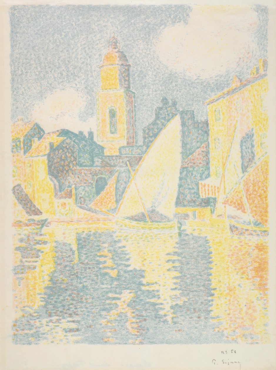 Saint-Tropez: De haven door Paul Signac