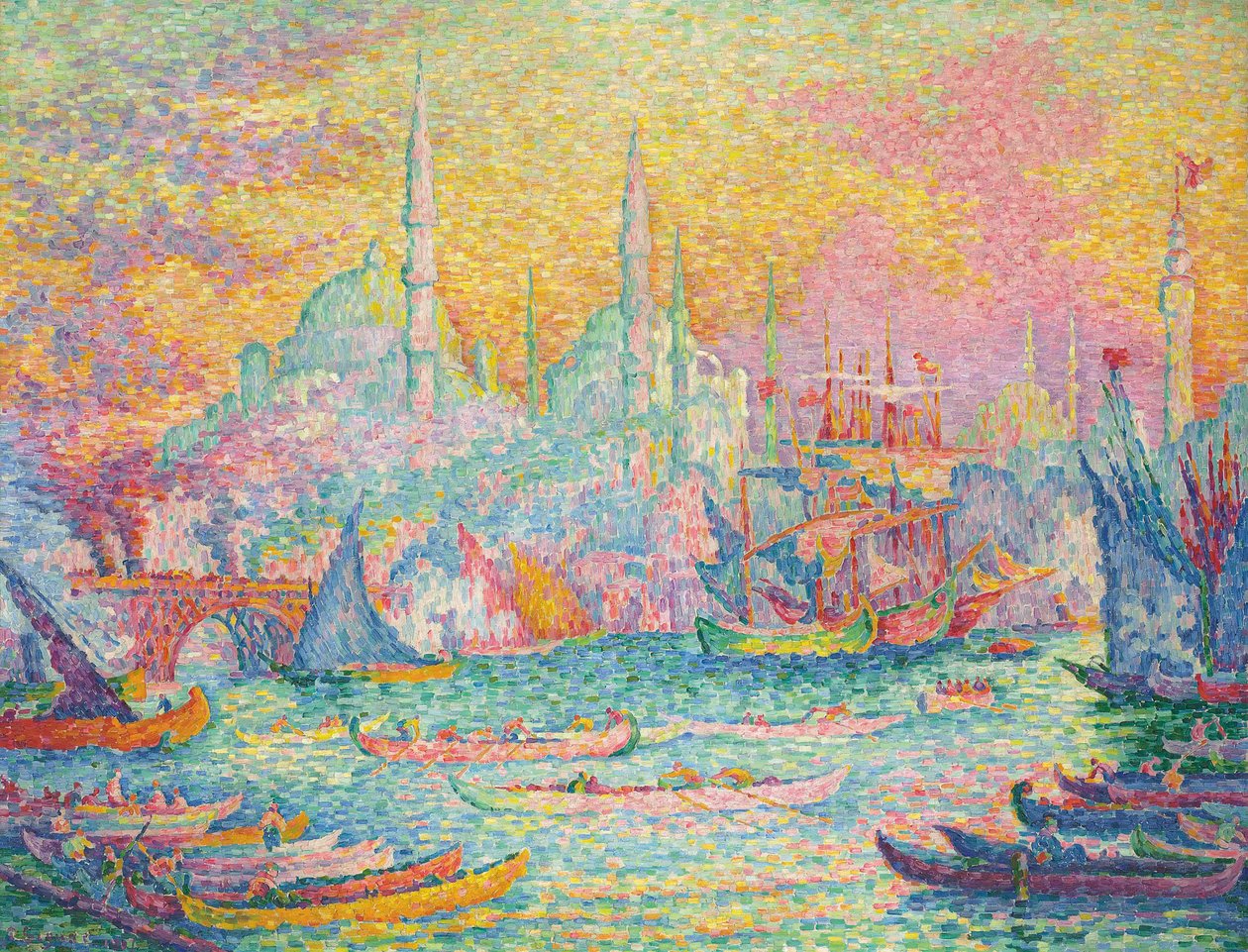 De Gouden Hoorn, Constantinopel, 1907 door Paul Signac