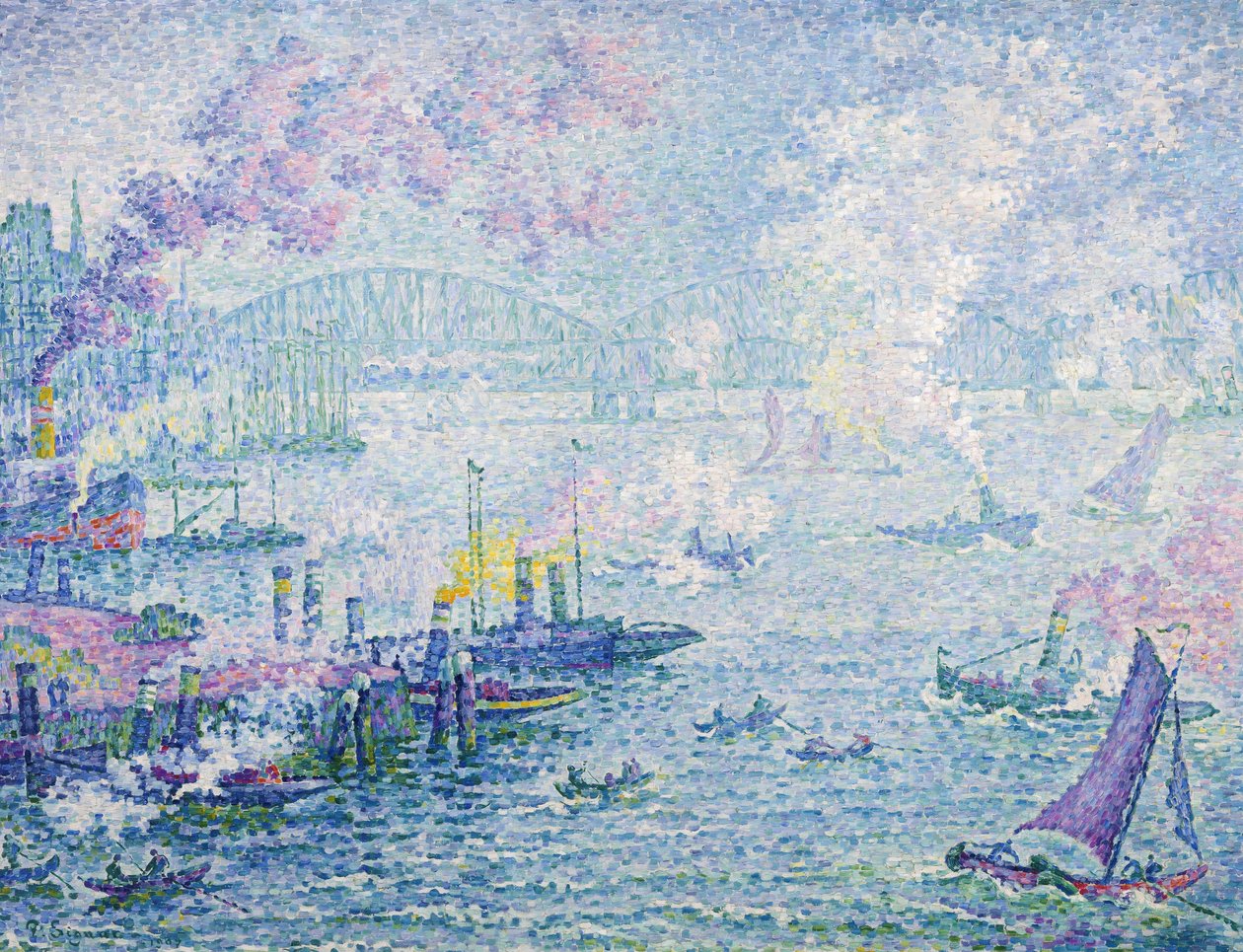 De haven van Rotterdam, 1907 door Paul Signac
