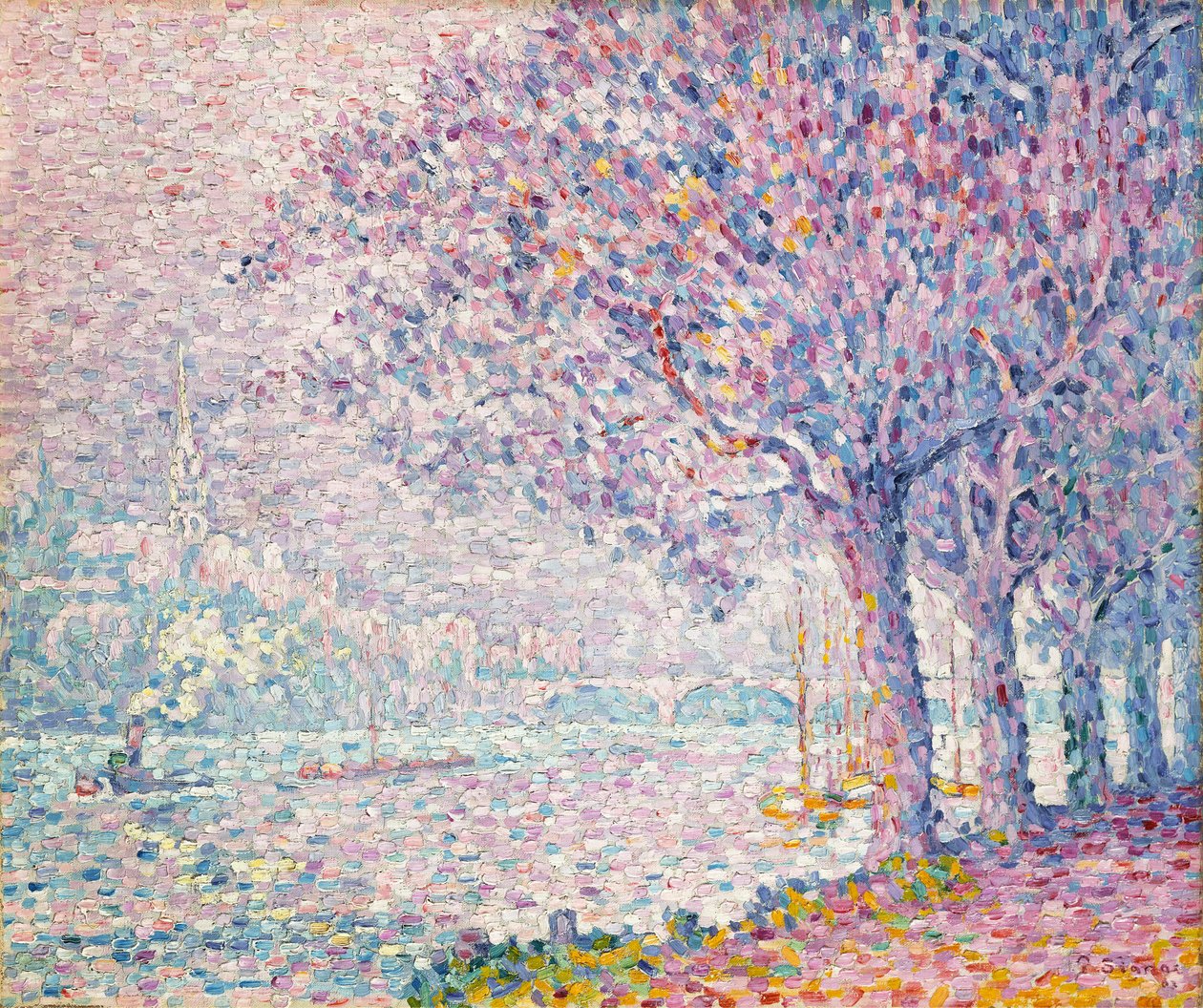 De Seine bij St. Cloud, 1903 door Paul Signac