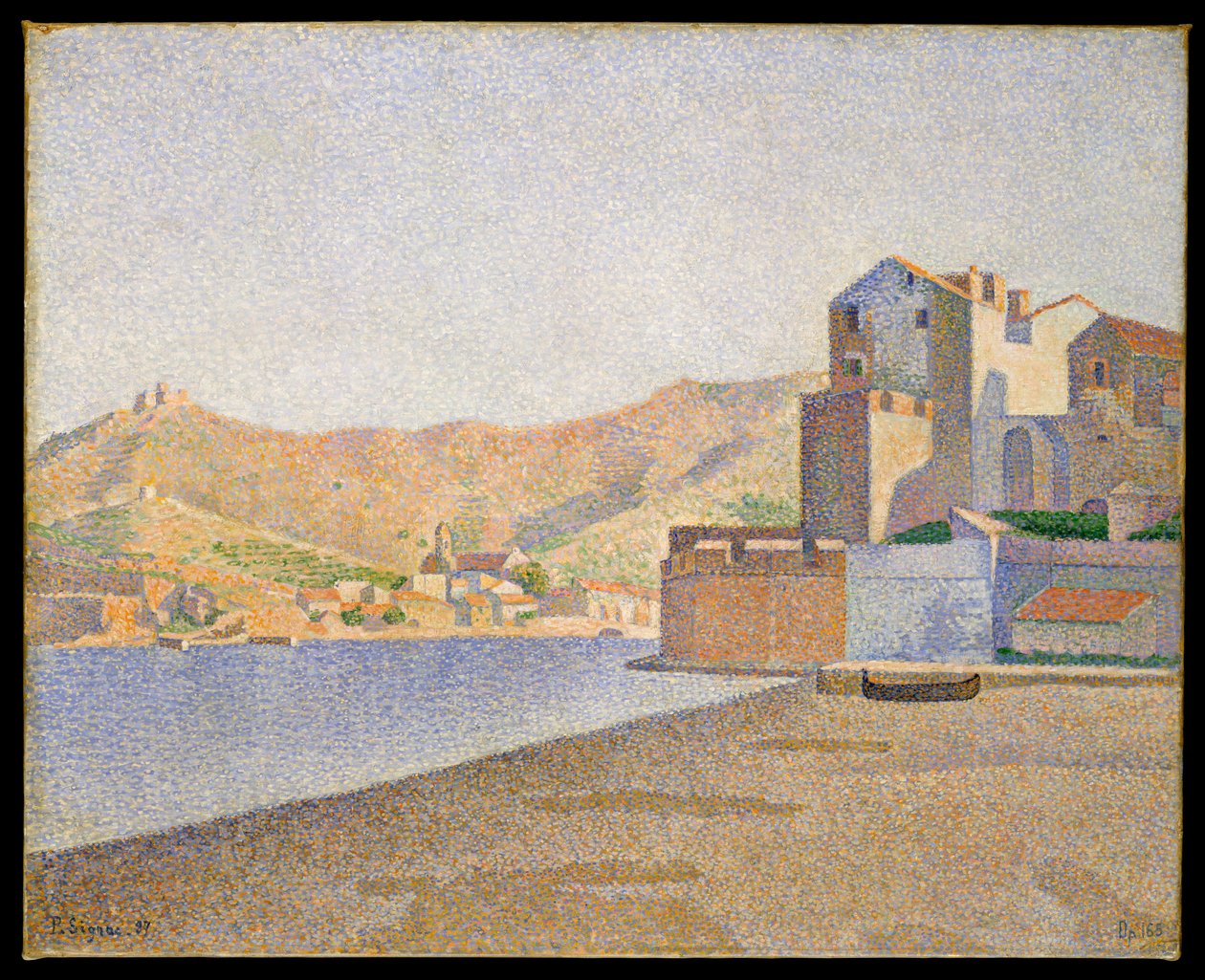 Het stadsstrand, Collioure, opus 165 door Paul Signac