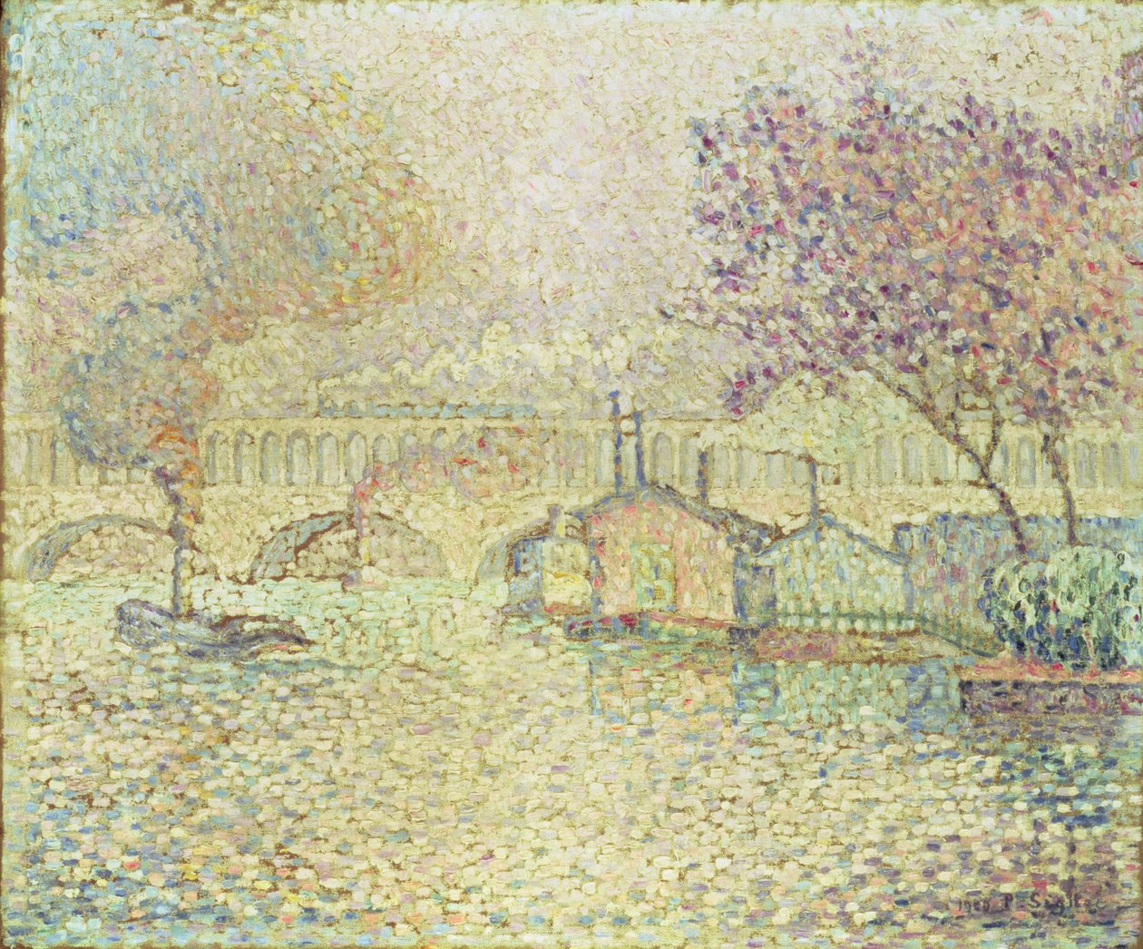 Het viaduct bij Auteuil, ca. 1900 door Paul Signac
