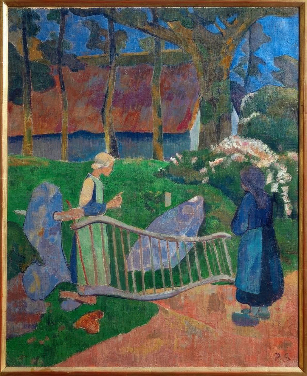 De bloeiende barrière, Le Pouldu (Finistère) door Paul Sérusier