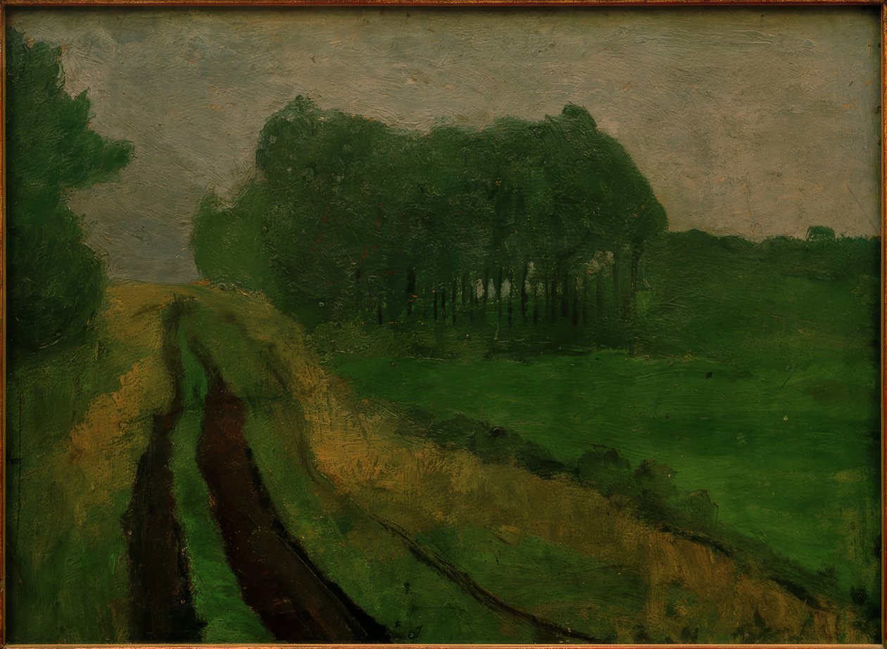 Avondlandschap met dennen door Paula Modersohn Becker