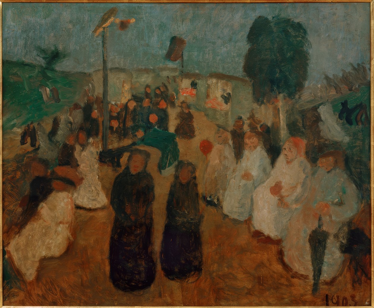 Avondfeest in Worpswede door Paula Modersohn Becker