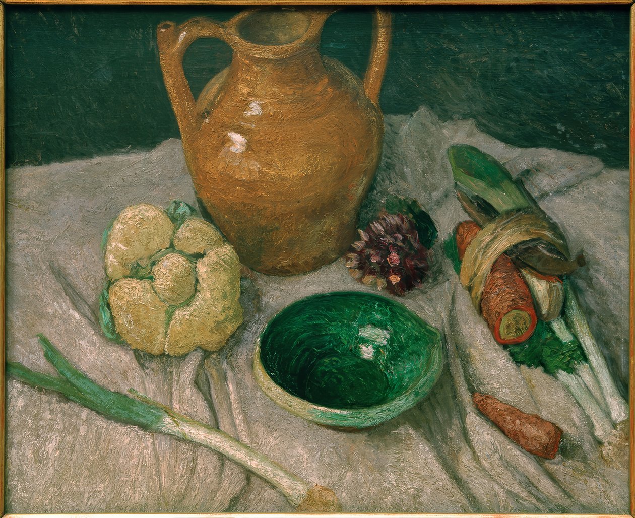Stilleven met groenten en aardewerk door Paula Modersohn Becker