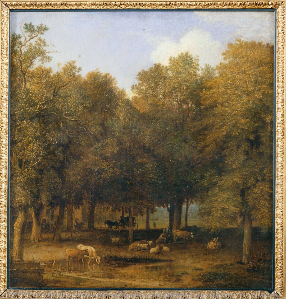 Het bos van La Haye. 1650 ... door Paulus (attr.to) Potter