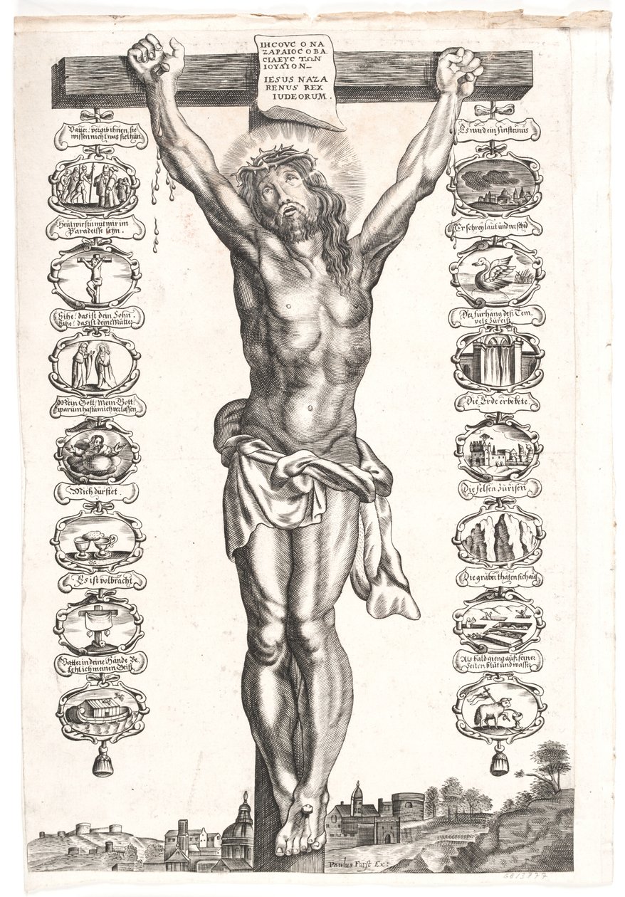 Christus aan het kruis door Paulus Pontius