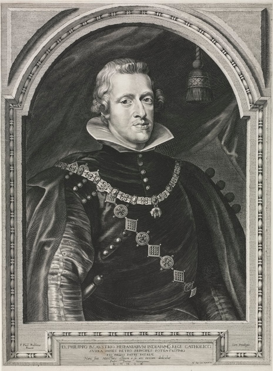Portret van Filips IV door Paulus Pontius